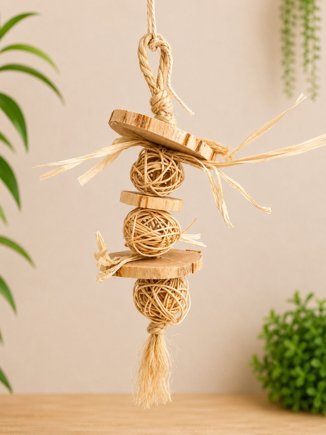 Three Ball Tower Small Parrot Toy