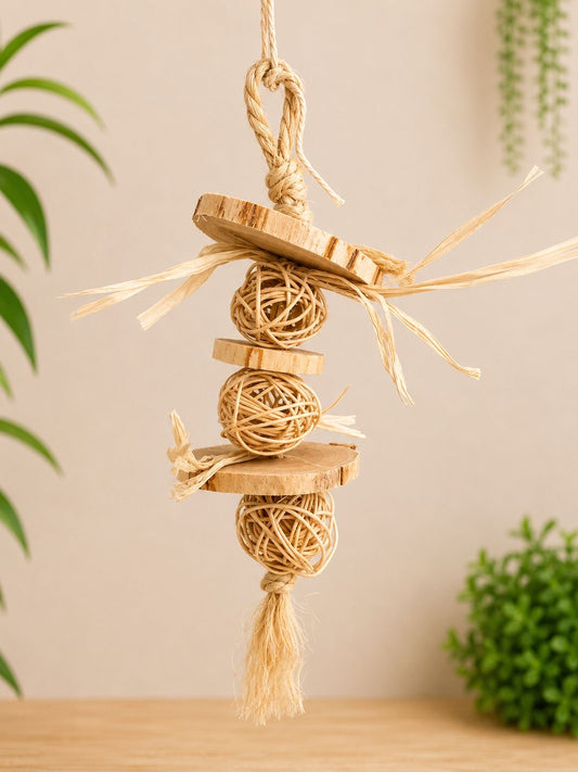Three Ball Tower Small Parrot Toy