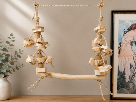 Bamboo Cup Medium/Large Parrot Swing